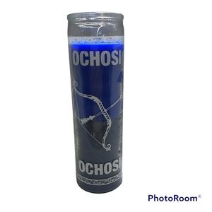 Ochosi 7 days candle/ vela Ochosi morado con azul 7 dias